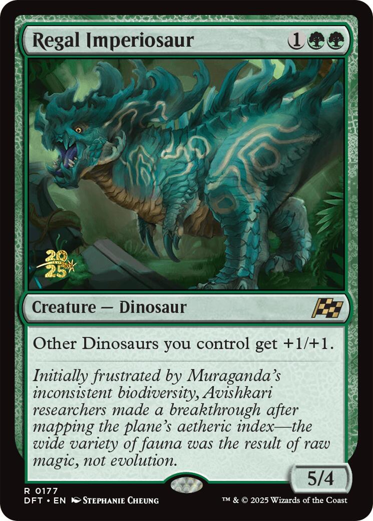 Regal Imperiosaur [Aetherdrift Prerelease Promos] | Mega City Incorporated