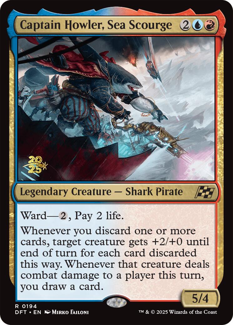 Captain Howler, Sea Scourge [Aetherdrift Prerelease Promos] | Mega City Incorporated