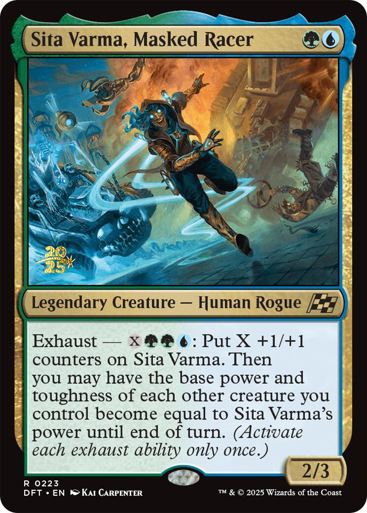 Sita Varma, Masked Racer [Aetherdrift Prerelease Promos] | Mega City Incorporated