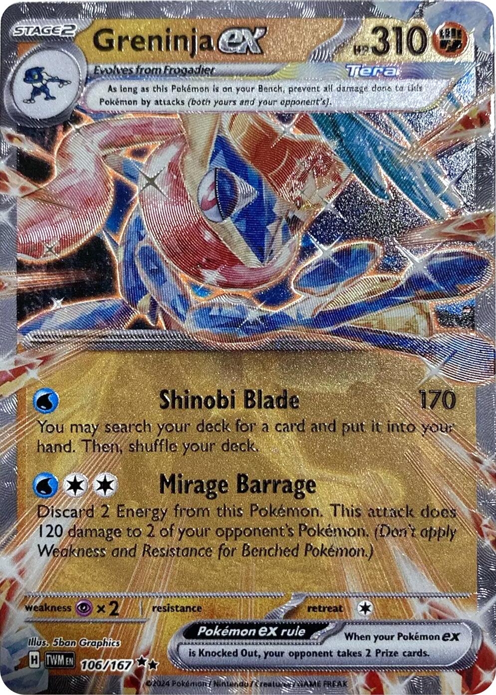 Greninja ex (106/167) (GameStop Metal Card) [Miscellaneous Cards] | Mega City Incorporated