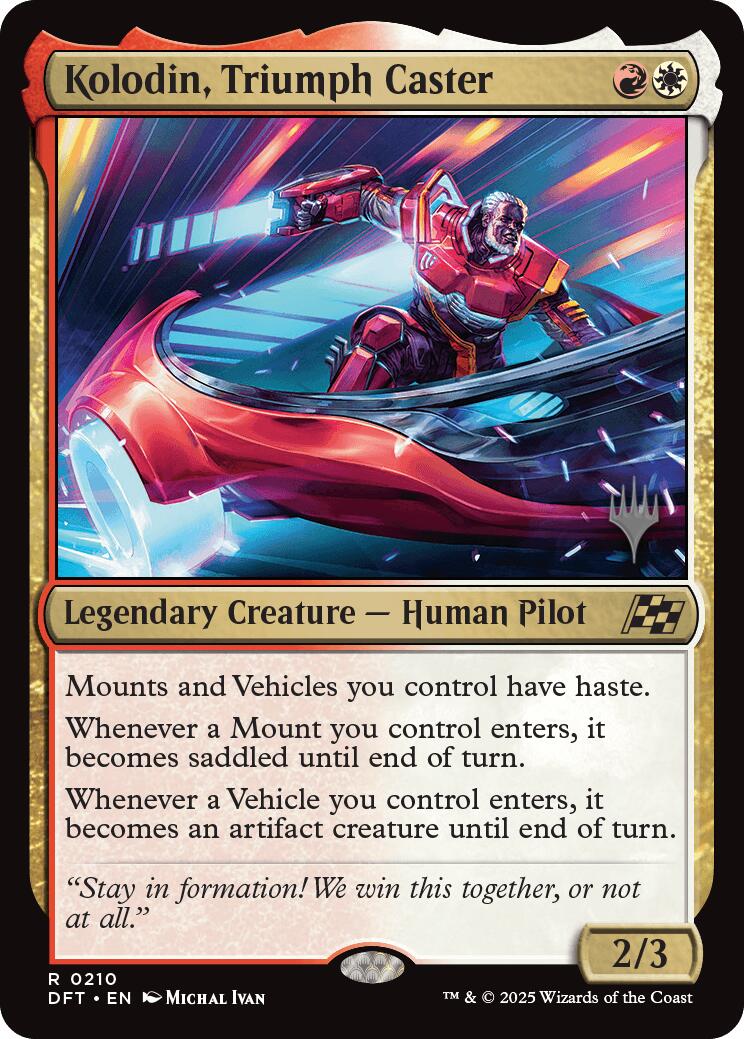 Kolodin, Triumph Caster [Aetherdrift Promos] | Mega City Incorporated