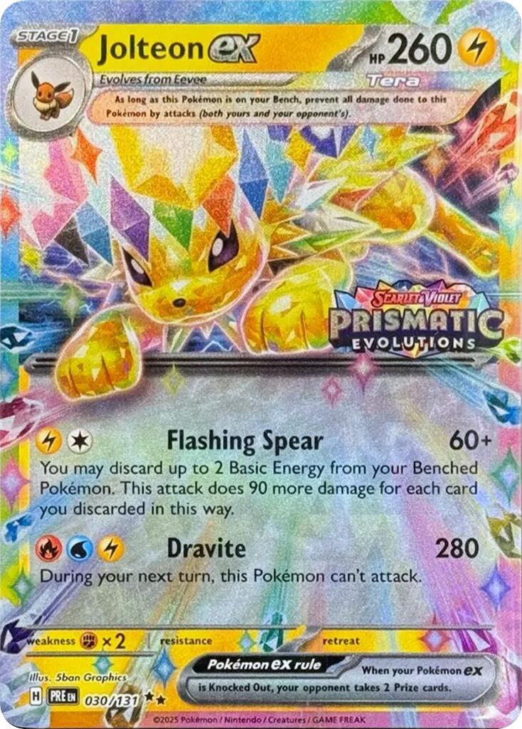 Jolteon ex (030/131) (Prismatic Evolutions Stamp) [Scarlet & Violet: Prismatic Evolutions] | Mega City Incorporated