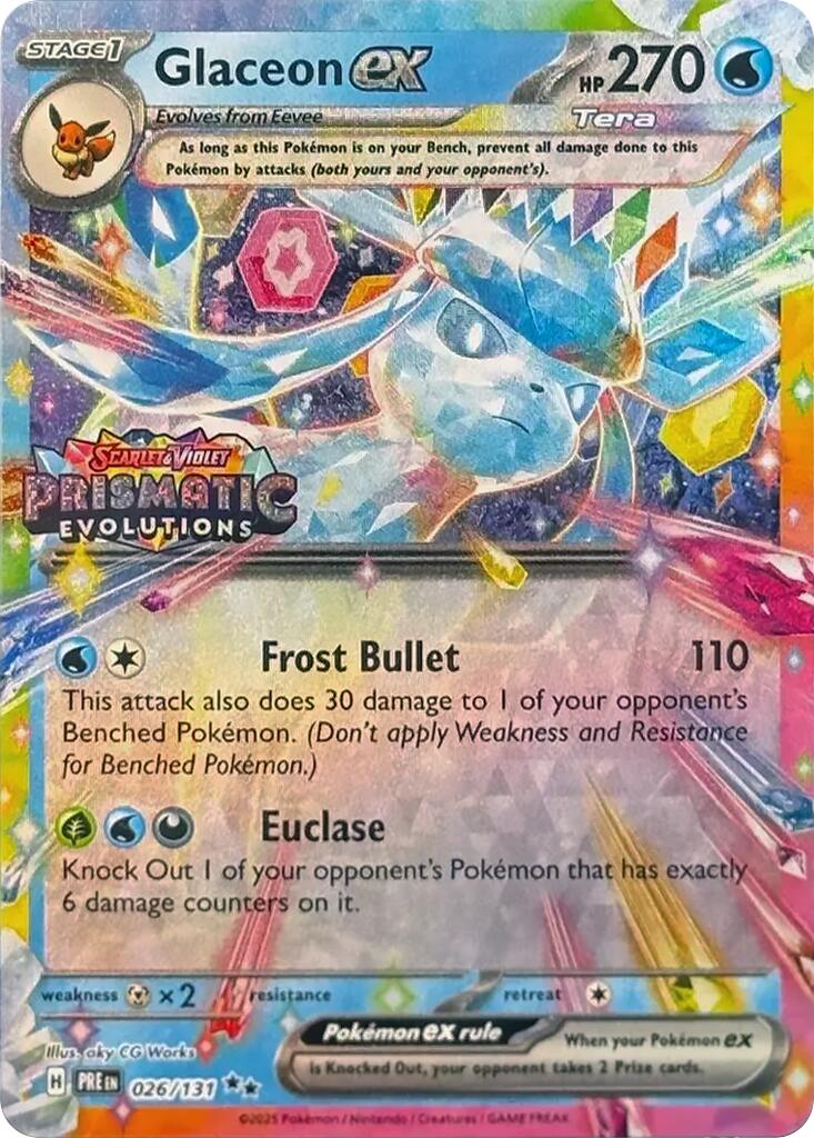 Glaceon ex (026/131) (Prismatic Evolutions Stamp) [Scarlet & Violet: Prismatic Evolutions] | Mega City Incorporated