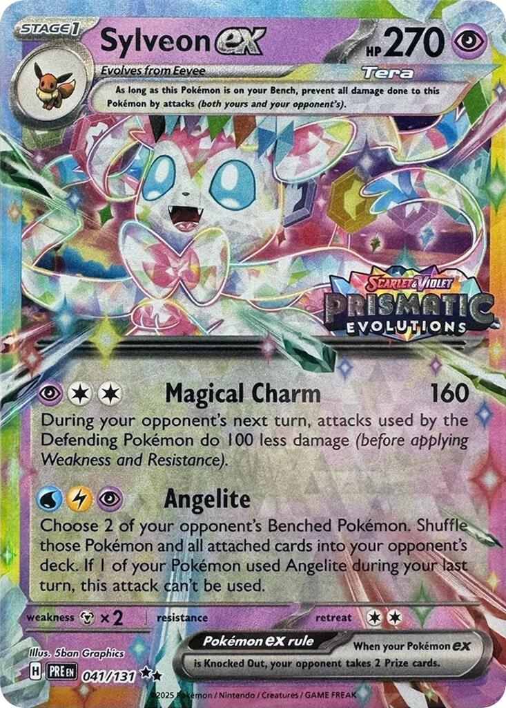 Sylveon ex (041/131) (Prismatic Evolutions Stamp) [Scarlet & Violet: Prismatic Evolutions] | Mega City Incorporated