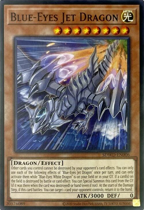 Blue-Eyes Jet Dragon (Unlimited Misprint) [SDWD-EN006] Common | Mega City Incorporated