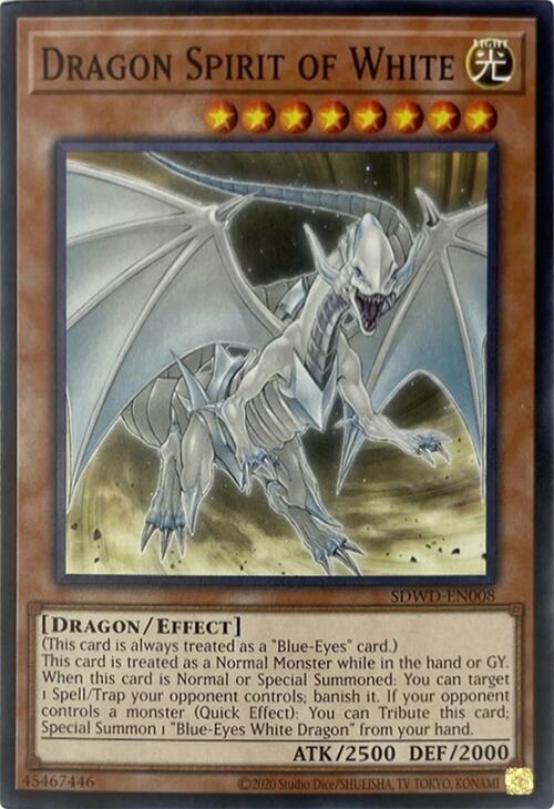Dragon Spirit of White (Unlimited Misprint) [SDWD-EN008] Common | Mega City Incorporated