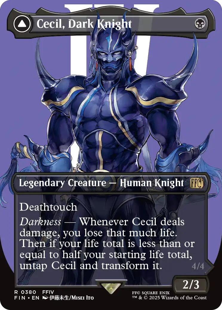 Cecil, Dark Knight // Cecil, Redeemed Paladin (Borderless) [FINAL FANTASY] | Mega City Incorporated