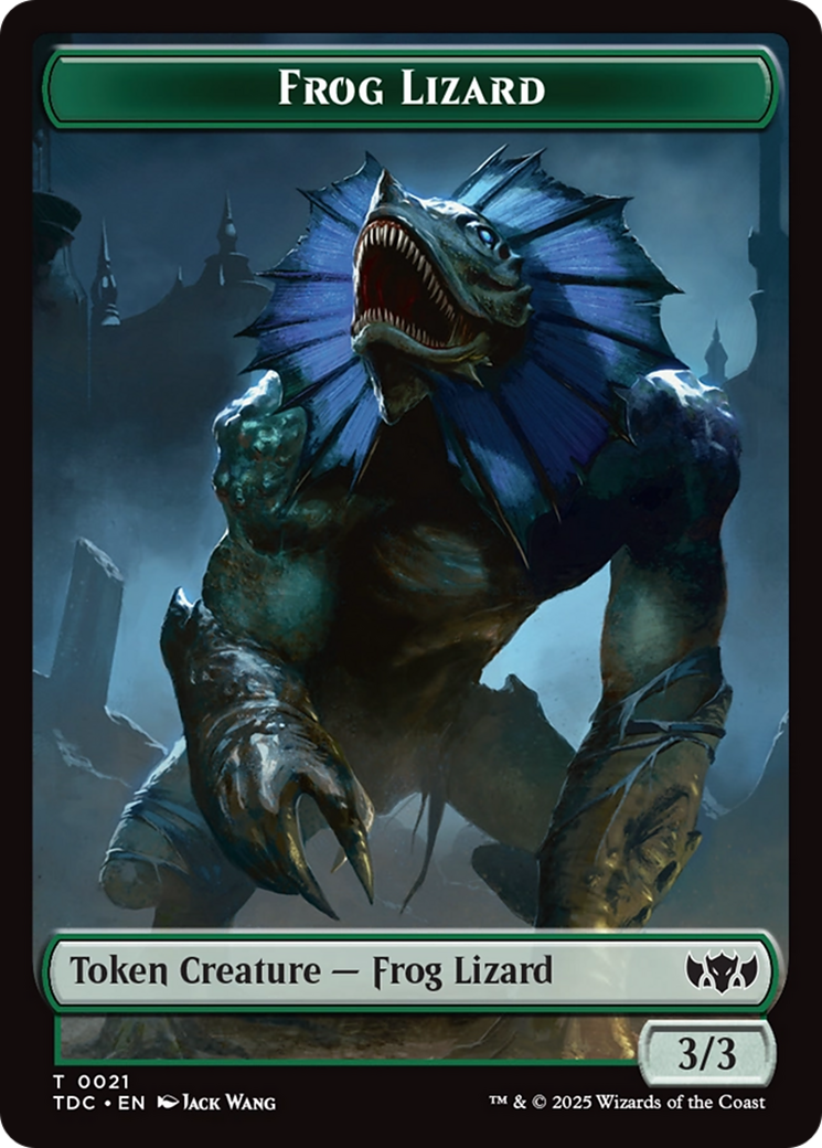 Frog Lizard // Dragon (0014) Double-Sided Token [Tarkir: Dragonstorm Commander Tokens] | Mega City Incorporated