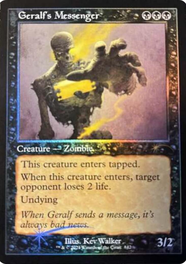 Geralf's Messenger (842) (Retro Frame) [Secret Lair Drop Series] | Mega City Incorporated
