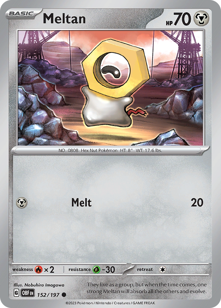 Meltan (152/197) [Scarlet & Violet: Obsidian Flames] | Mega City Incorporated