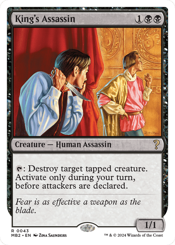 King's Assassin (White Border) [Mystery Booster 2] | Mega City Incorporated