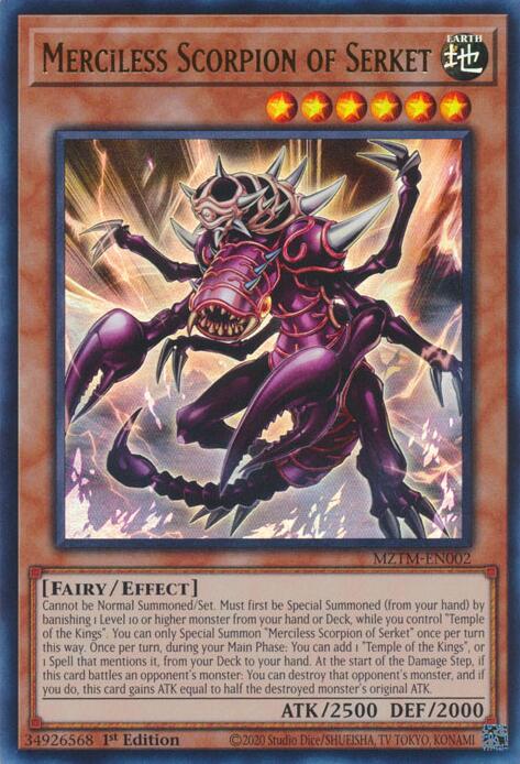 Merciless Scorpion of Serket [MZTM-EN002] Ultra Rare | Mega City Incorporated
