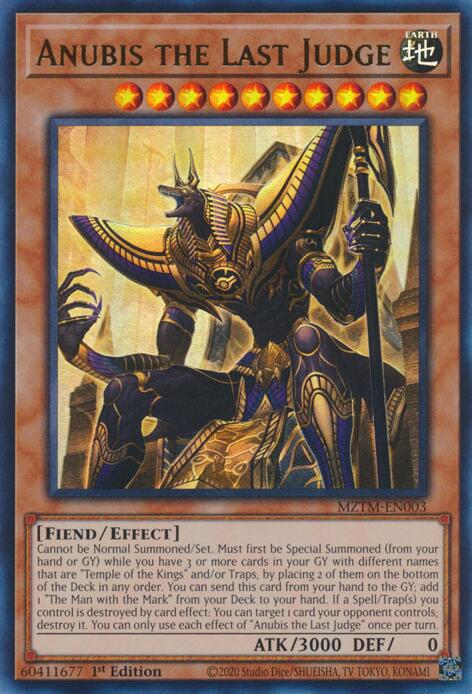 Anubis the Last Judge [MZTM-EN003] Ultra Rare | Mega City Incorporated