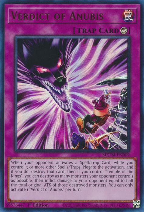 Verdict of Anubis [MZTM-EN009] Ultra Rare | Mega City Incorporated