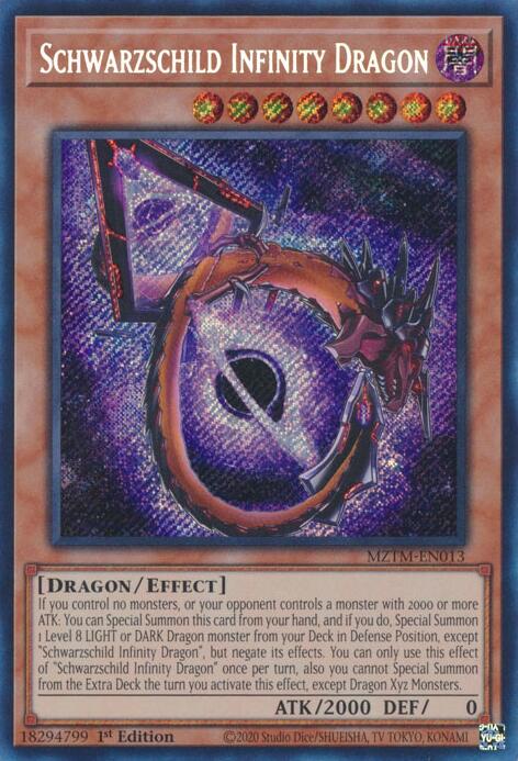 Schwarzschild Infinity Dragon [MZTM-EN013] Secret Rare | Mega City Incorporated