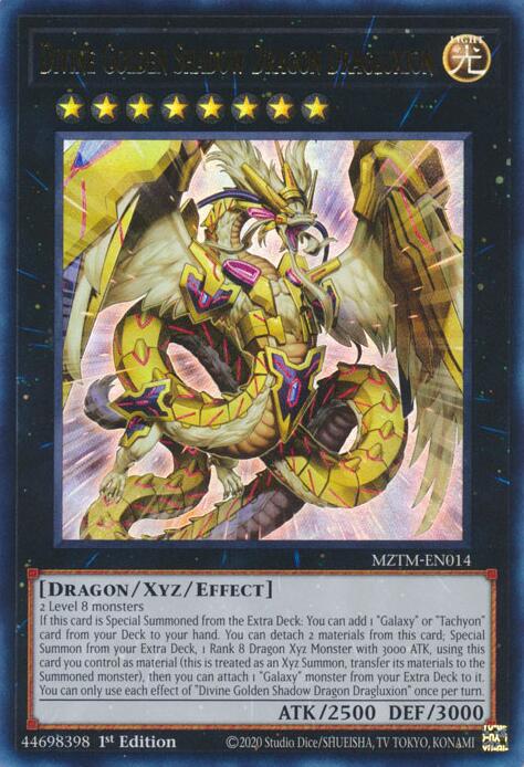Divine Golden Shadow Dragon Dragluxion [MZTM-EN014] Ultra Rare | Mega City Incorporated