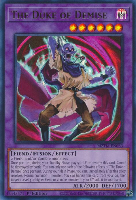 The Duke of Demise [MZTM-EN033] Ultra Rare | Mega City Incorporated