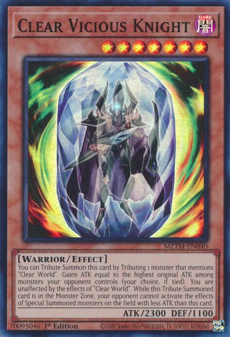 Clear Vicious Knight [MZTM-EN040] Super Rare | Mega City Incorporated