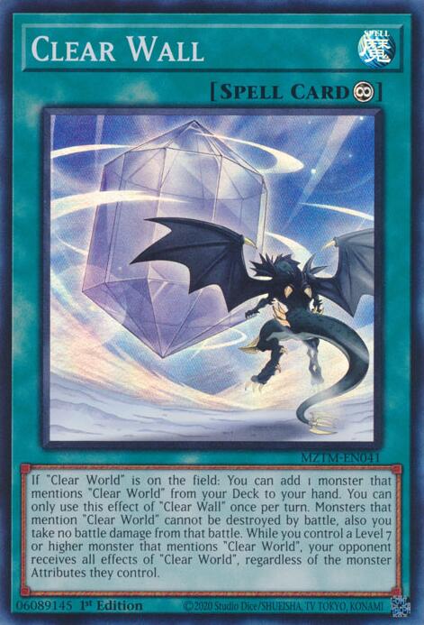 Clear Wall [MZTM-EN041] Super Rare | Mega City Incorporated