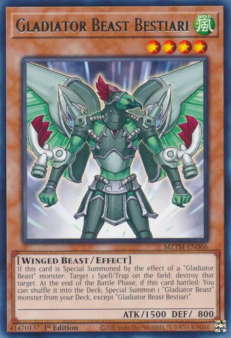 Gladiator Beast Bestiari [MZTM-EN066] Rare | Mega City Incorporated
