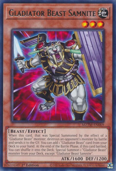 Gladiator Beast Samnite [MZTM-EN069] Rare | Mega City Incorporated