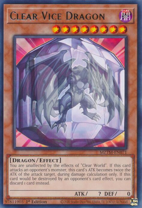 Clear Vice Dragon [MZTM-EN071] Rare | Mega City Incorporated