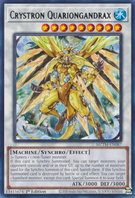Crystron Quariongandrax [MZTM-EN087] Rare | Mega City Incorporated