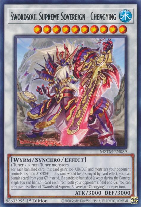 Swordsoul Supreme Sovereign - Chengying [MZTM-EN089] Rare | Mega City Incorporated