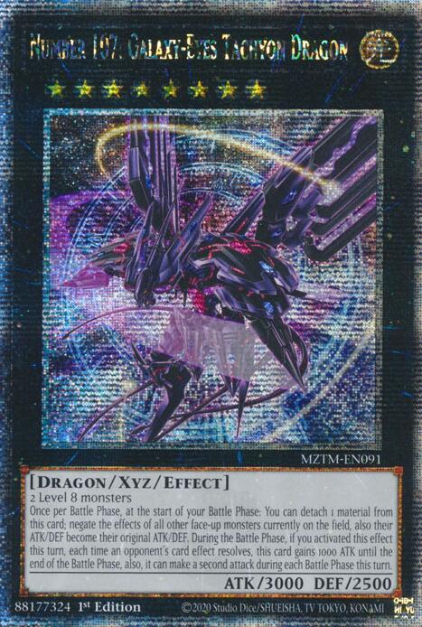 Number 107: Galaxy-Eyes Tachyon Dragon (Quarter Century Secret Rare) [MZTM-EN091] Quarter Century Secret Rare | Mega City Incorporated