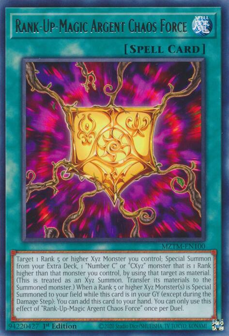 Rank-Up-Magic Argent Chaos Force [MZTM-EN100] Rare | Mega City Incorporated