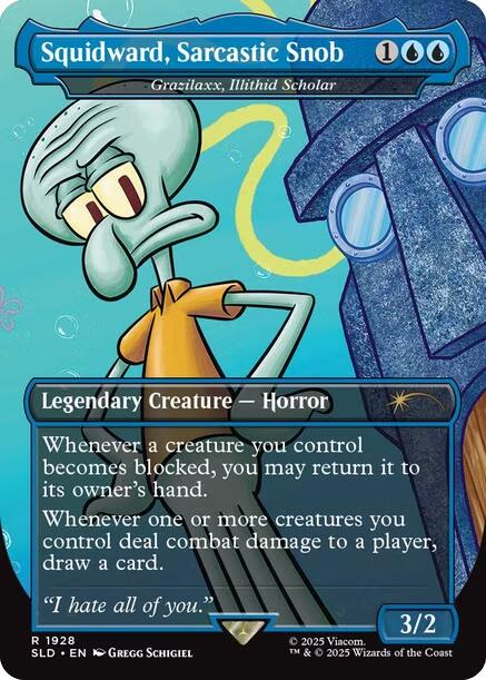 Squidward, Sarcastic Snob - Grazilaxx, Illithid Scholar [Secret Lair Drop Series] | Mega City Incorporated