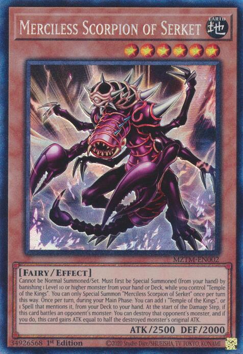 Merciless Scorpion of Serket (Collector's Rare) [MZTM-EN002] Ultra Rare | Mega City Incorporated