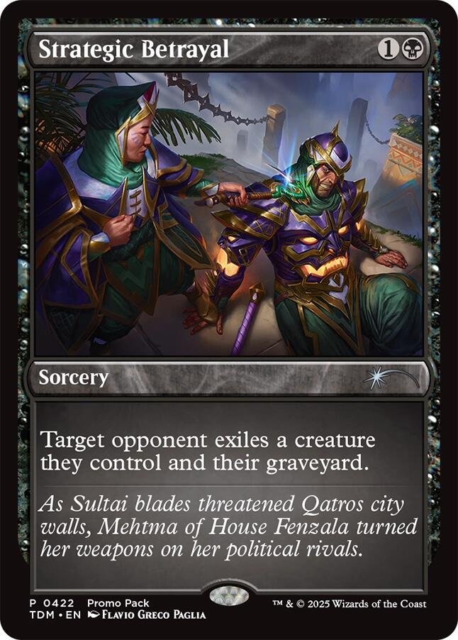Strategic Betrayal [Tarkir: Dragonstorm Promos] | Mega City Incorporated