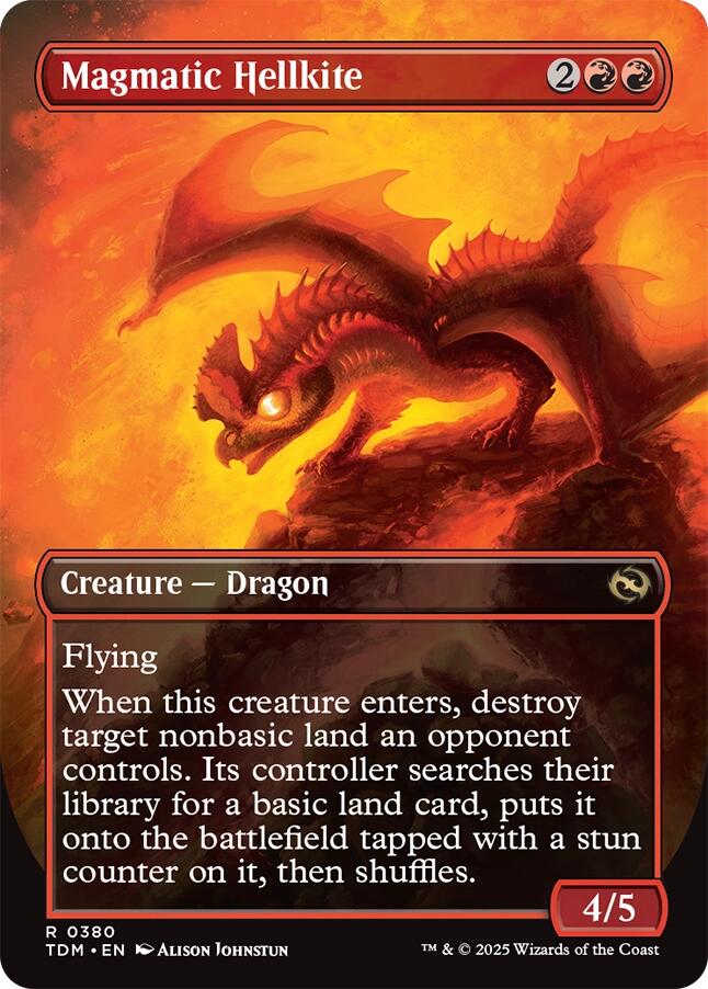 Magmatic Hellkite (Borderless) [Tarkir: Dragonstorm] | Mega City Incorporated