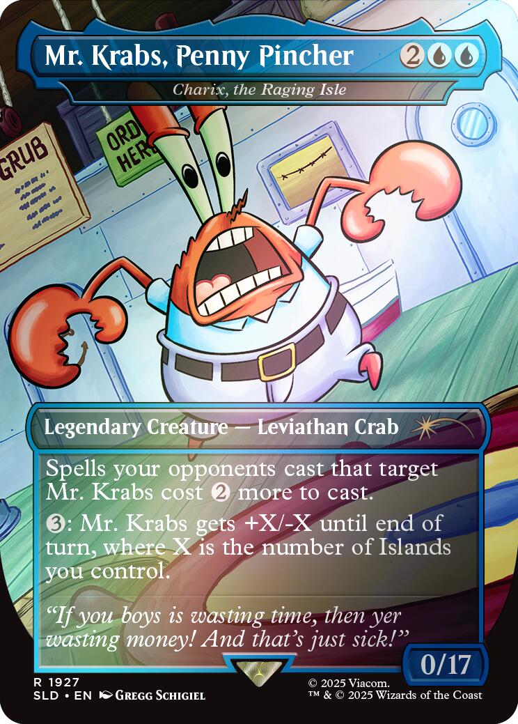 Mr. Krabs, Penny Pincher - Charix, the Raging Isle (Rainbow Foil) [Secret Lair Drop Series] | Mega City Incorporated
