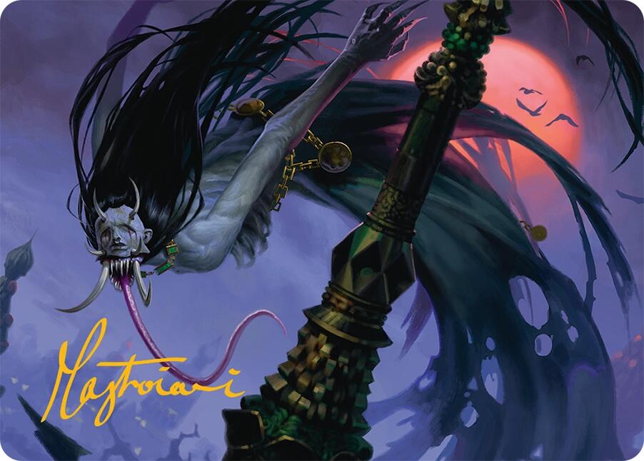 Qarsi Revenant Art Card (12/54) (Gold-Stamped Signature) [Tarkir: Dragonstorm Art Series] | Mega City Incorporated