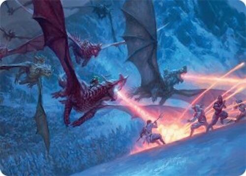 Dragonback Assault Art Card (22/54) [Tarkir: Dragonstorm Art Series] | Mega City Incorporated