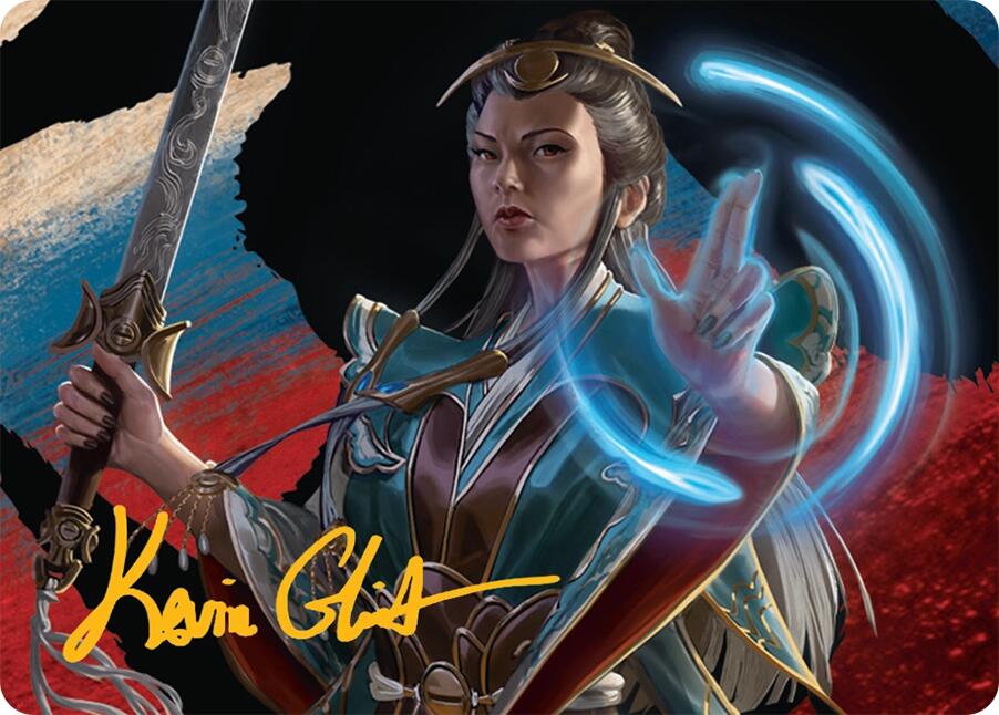 Narset, Jeskai Waymaster Art Card (44/54) (Gold-Stamped Signature) [Tarkir: Dragonstorm Art Series] | Mega City Incorporated