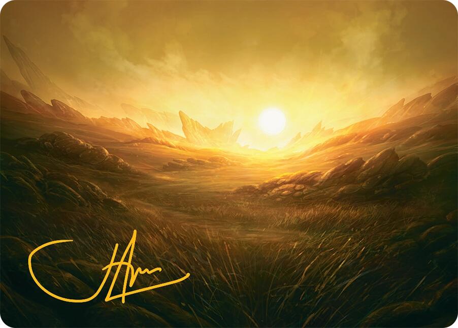 Plains Art Card (31/54) (Gold-Stamped Signature) [Tarkir: Dragonstorm Art Series] | Mega City Incorporated
