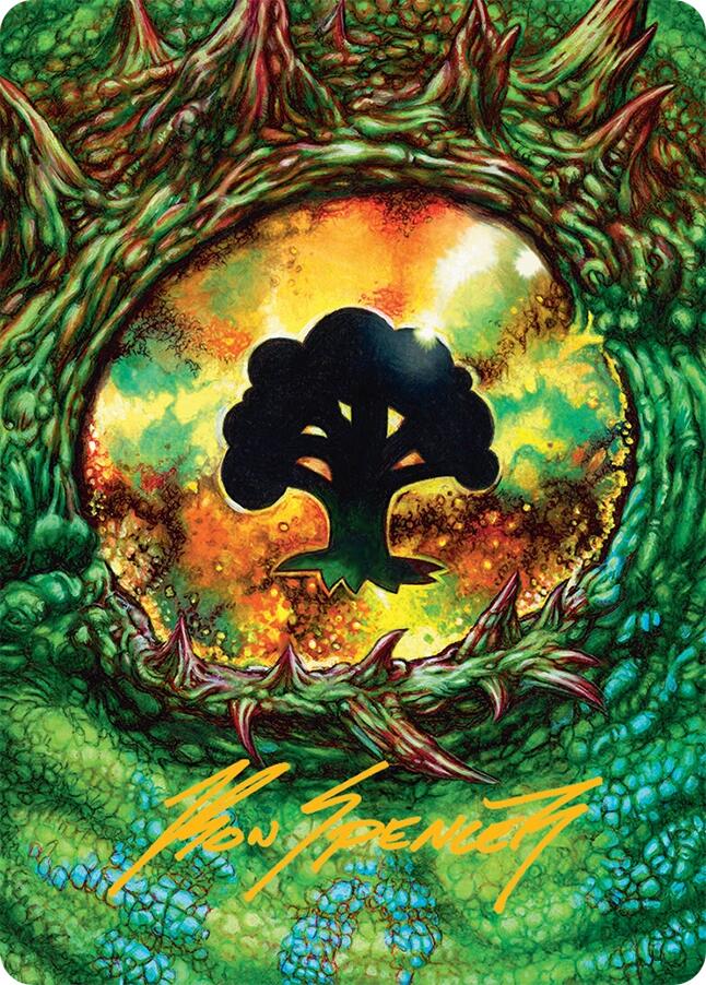 Forest Art Card (32/54) (Gold-Stamped Signature) [Tarkir: Dragonstorm Art Series] | Mega City Incorporated