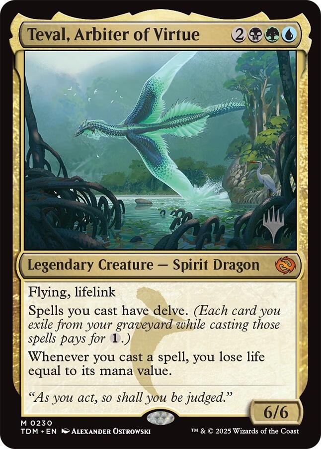 Teval, Arbiter of Virtue [Tarkir: Dragonstorm Promos] | Mega City Incorporated