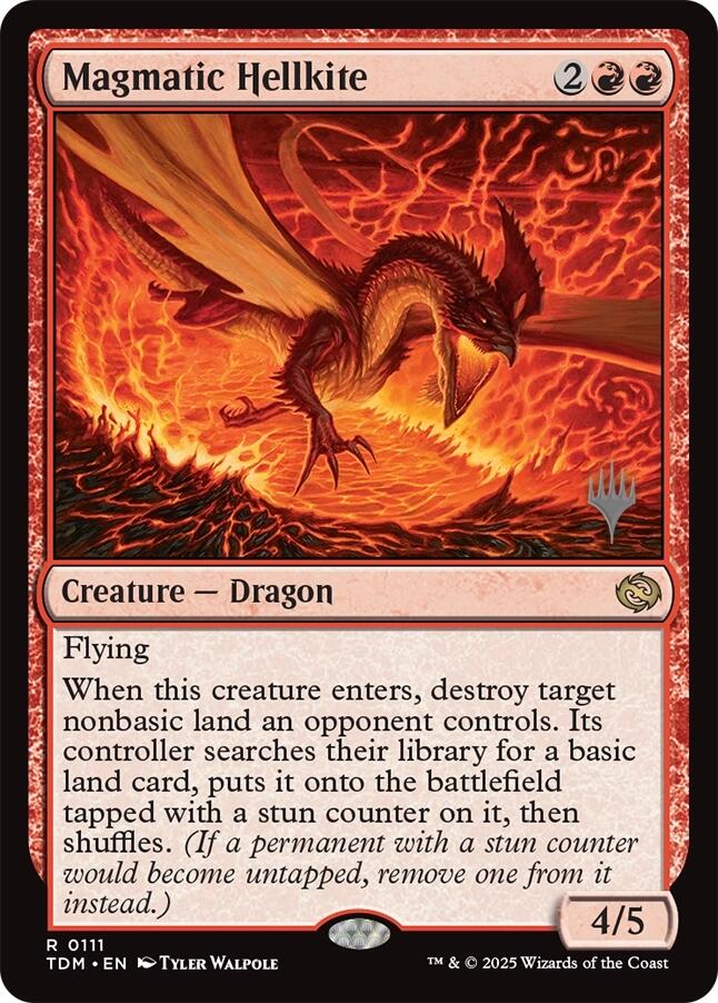 Magmatic Hellkite [Tarkir: Dragonstorm Promos] | Mega City Incorporated
