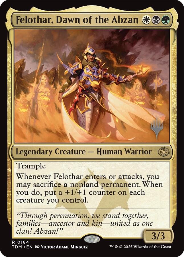 Felothar, Dawn of the Abzan [Tarkir: Dragonstorm Promos] | Mega City Incorporated
