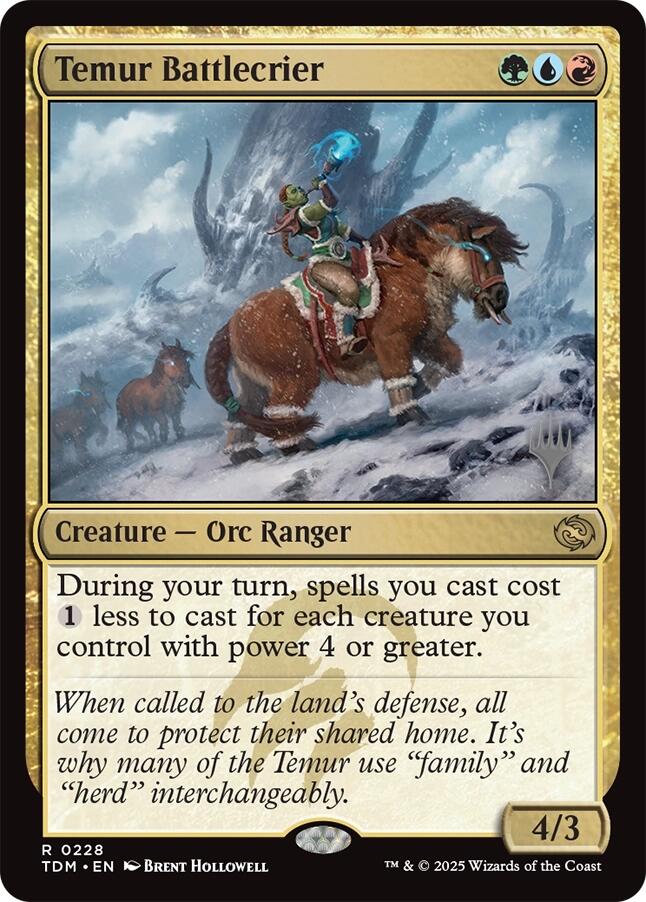 Temur Battlecrier [Tarkir: Dragonstorm Promos] | Mega City Incorporated
