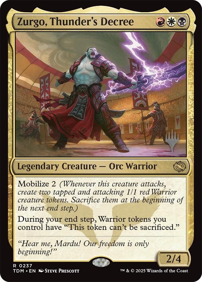 Zurgo, Thunder's Decree [Tarkir: Dragonstorm Promos] | Mega City Incorporated