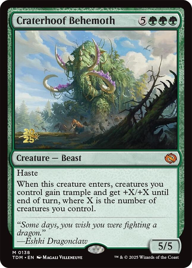 Craterhoof Behemoth [Tarkir: Dragonstorm Prerelease Promos] | Mega City Incorporated