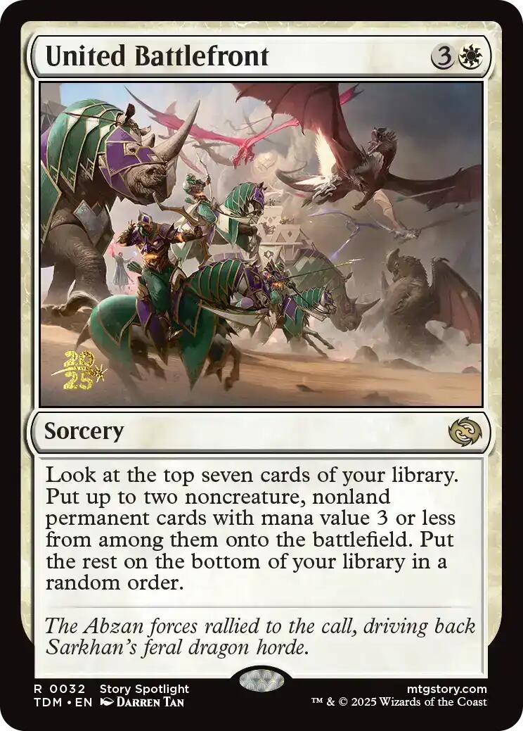 United Battlefront [Tarkir: Dragonstorm Prerelease Promos] | Mega City Incorporated