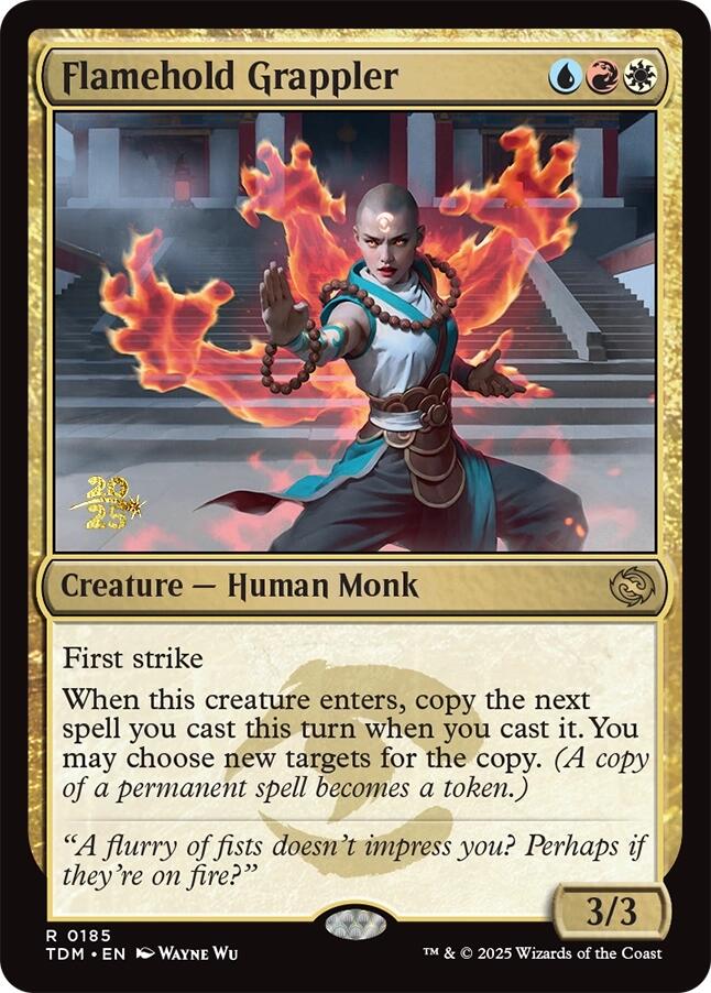 Flamehold Grappler [Tarkir: Dragonstorm Prerelease Promos] | Mega City Incorporated