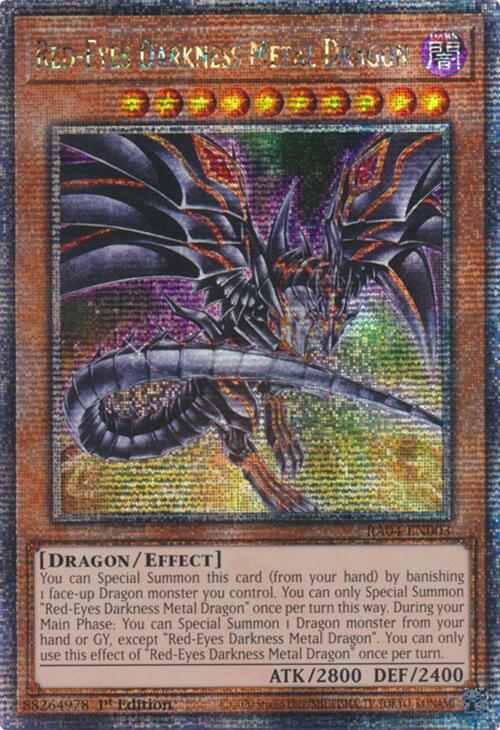 Red-Eyes Darkness Metal Dragon (Alternate Art) [RA04-EN003] Quarter Century Secret Rare | Mega City Incorporated