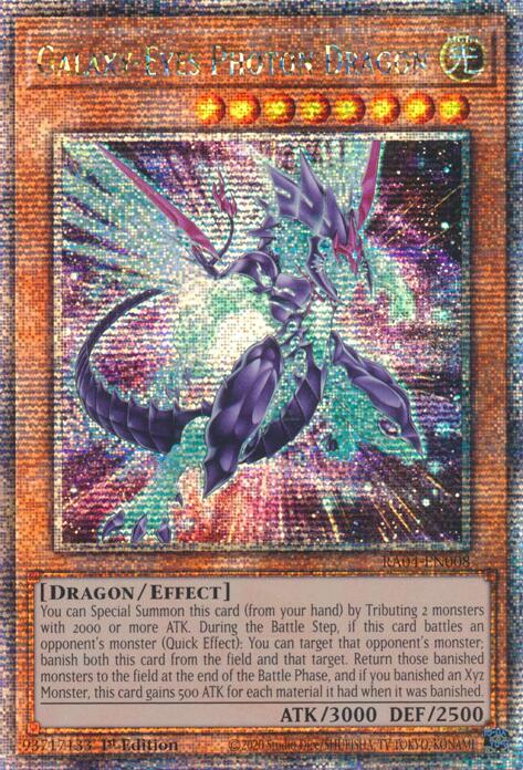 Galaxy-Eyes Photon Dragon (New Art) [RA04-EN008] Quarter Century Secret Rare | Mega City Incorporated